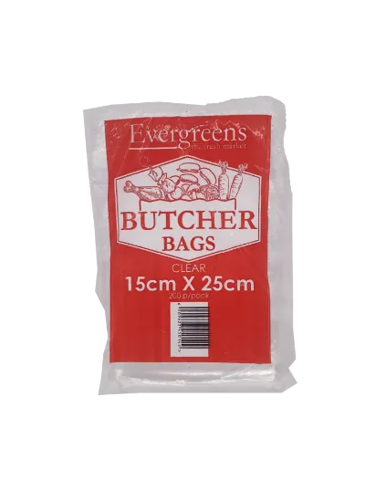 EVERGREENS 15X25CM BUTCHER BAGS 200`S EACH